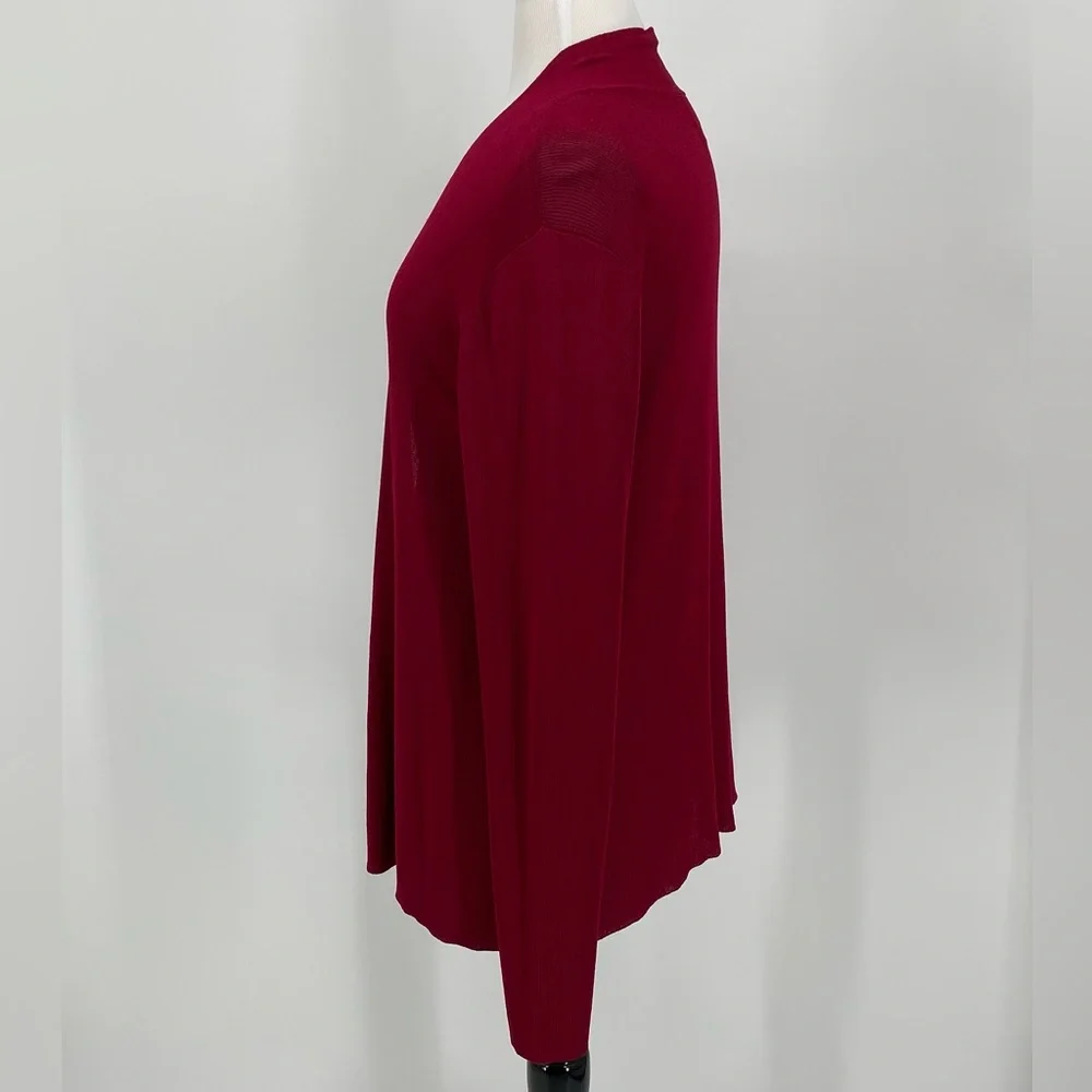Eileen Fisher Red Open Front Cardigan Size Large - Picture 4 of 7